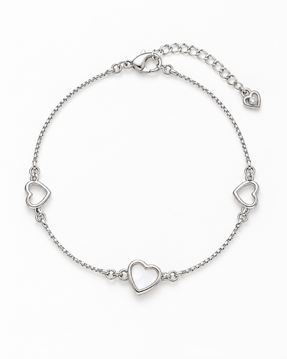SILVER HEART BRACELET