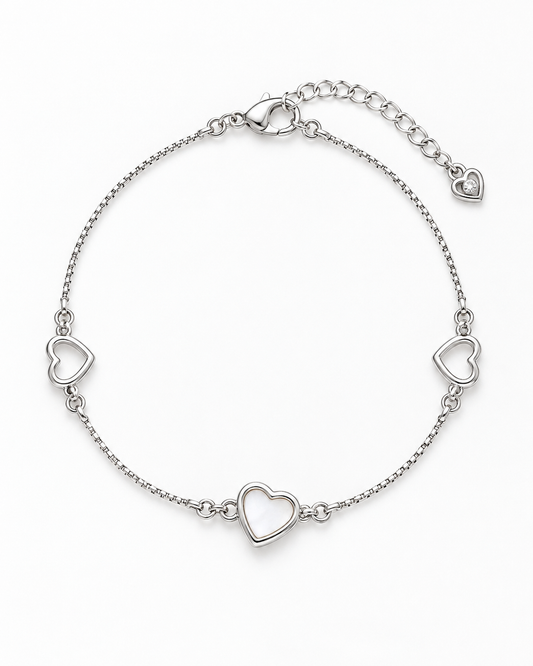 SILVER HEART BRACELET