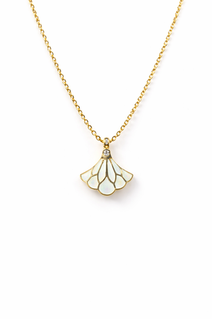 WINGED ELEGANCE GOLD PLATED SILVER NECKLACE