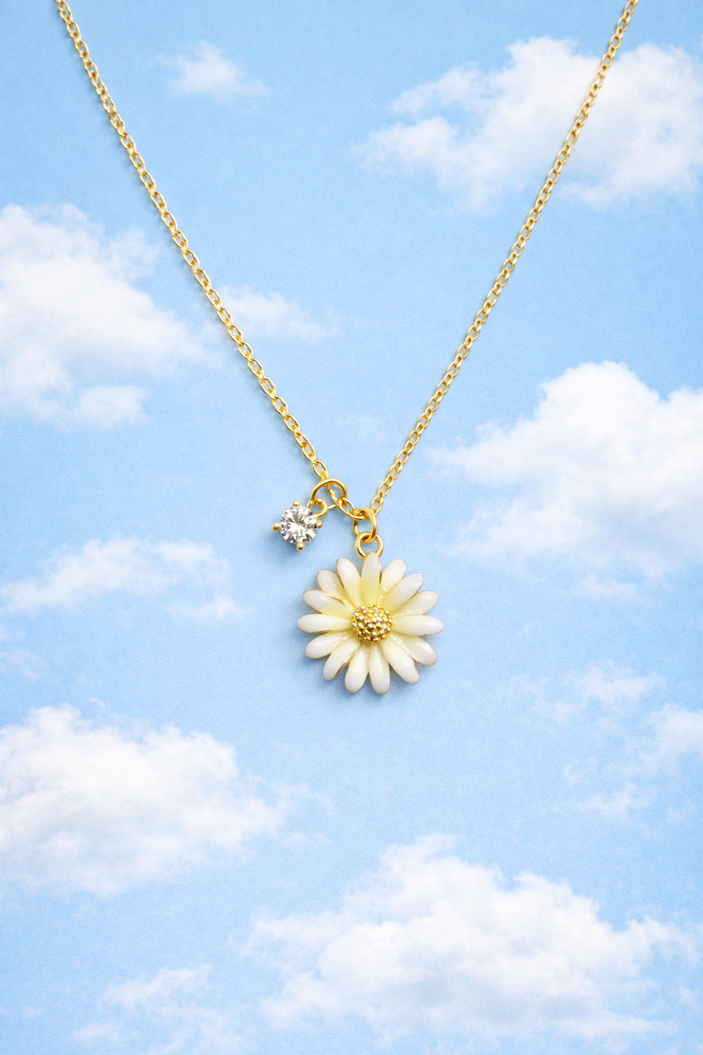 DAISY DREAM GOLD PLATED SILVER NECKLACE
