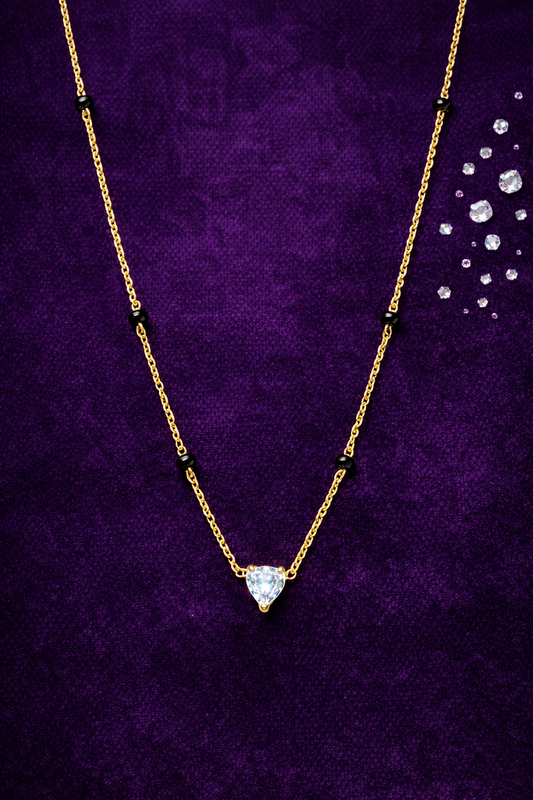 GOLDEN SHINE GOLD PLATED SILVER MANGALSUTRA