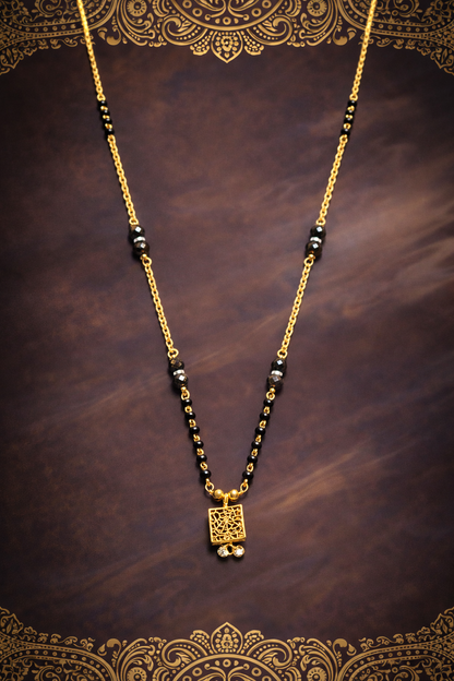 GOLDEN SHINE GOLD PLATED SILVER MANGALSUTRA