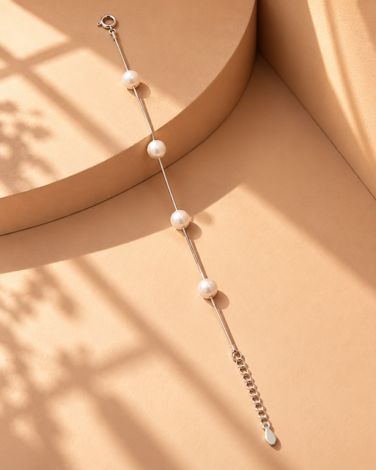 SILVER PEARL BRACELET