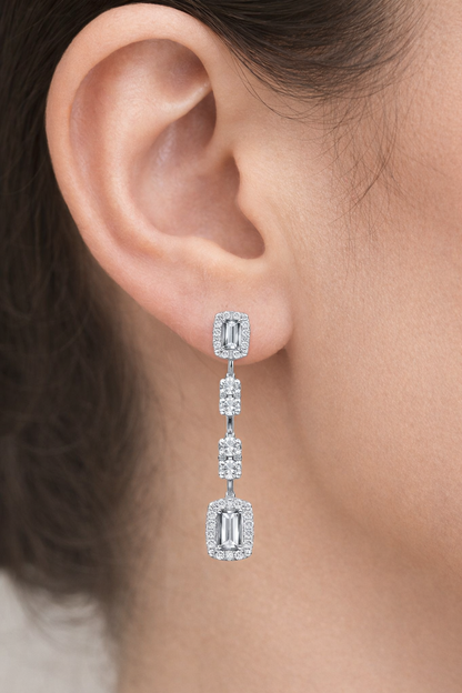 STARLIGHT SILVER NECKLACE AND EARRINGS SET