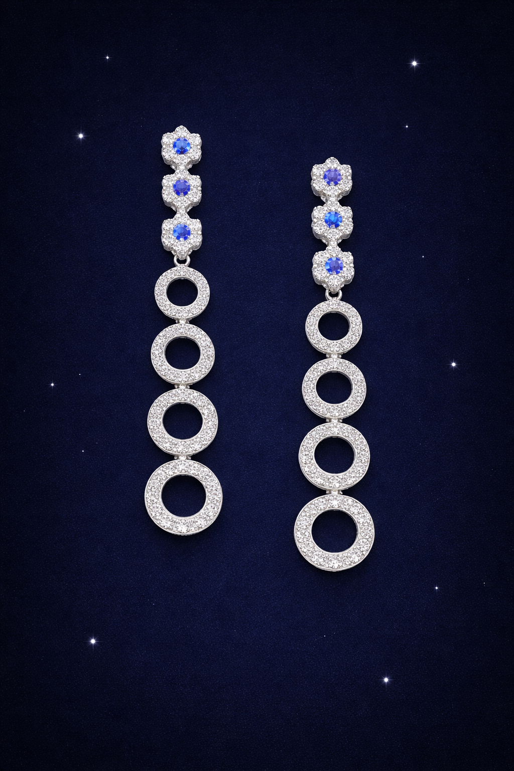 MAGIC CONSTELLATION SILVER NECKLACE AND EARRINGS SET
