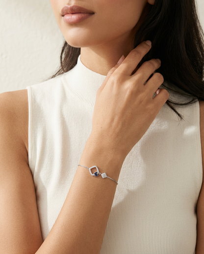 SILVER BLUE BUTTERFLY BRACELET