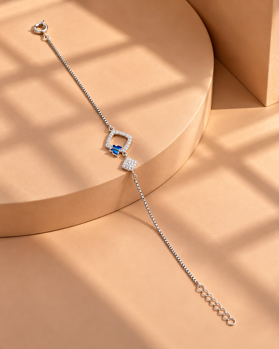 SILVER BLUE BUTTERFLY BRACELET