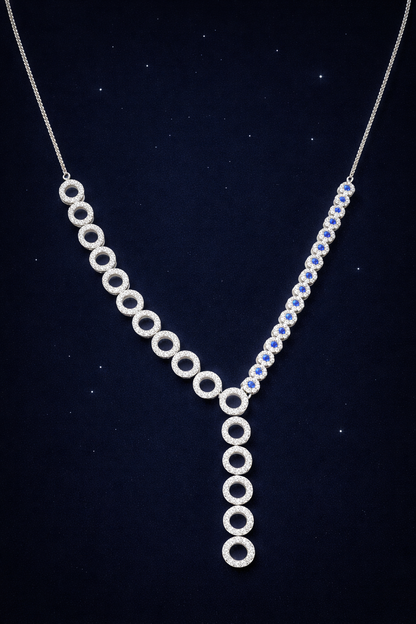 MAGIC CONSTELLATION SILVER NECKLACE AND EARRINGS SET