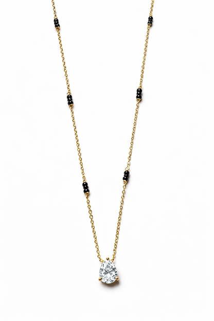 BRIGHT STAR GOLD PLATED SILVER MANGALSUTRA