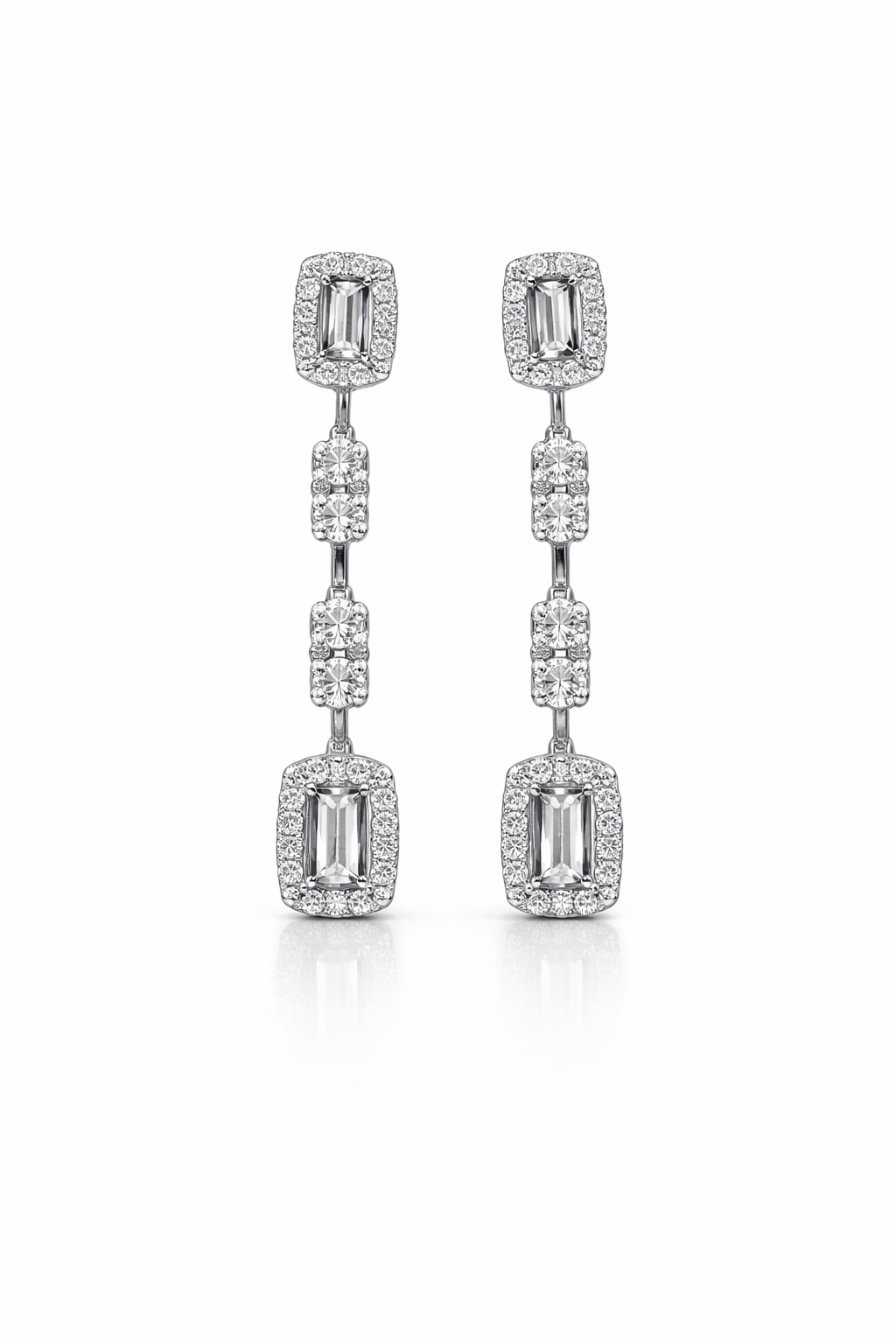 STARLIGHT SILVER NECKLACE AND EARRINGS SET