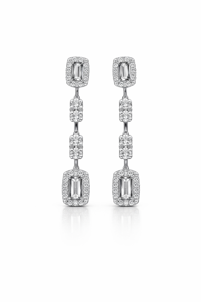 STARLIGHT SILVER NECKLACE AND EARRINGS SET