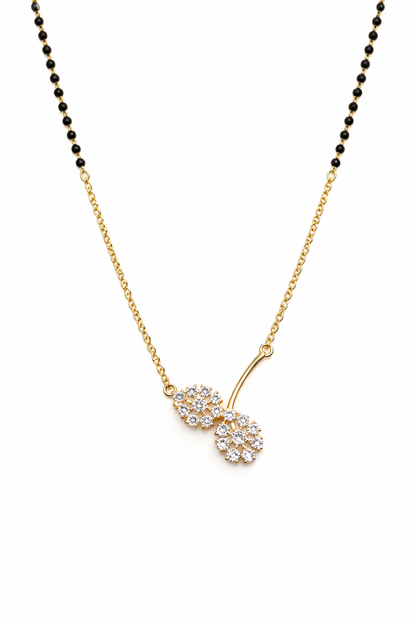 FLORAL BOND GOLD PLATED SILVER MANGALSUTRA