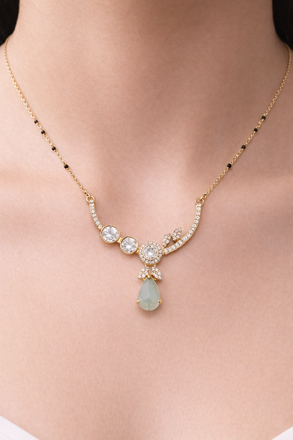 GOLDEN DREAMS GOLD PLATED SILVER MANGALSUTRA