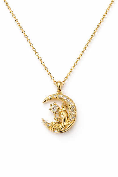 MOONLIT GOLD PLATED SILVER NECKLACE
