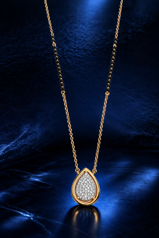 DAZZLE DROP GOLD PLATED SILVER MANGALSUTRA