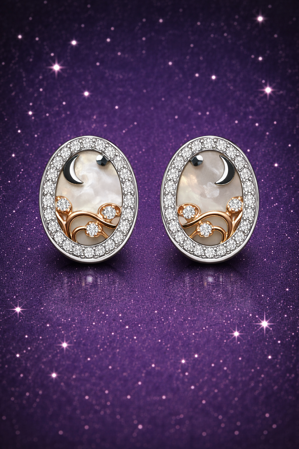 MIDNIGHT SKY ITALIAN FINISH SILVER EARRINGS