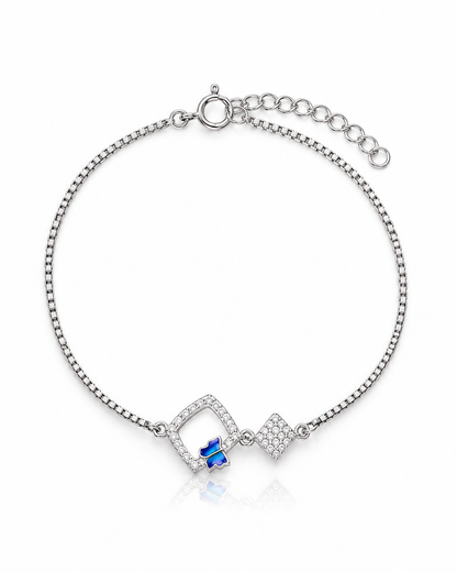 SILVER BLUE BUTTERFLY BRACELET