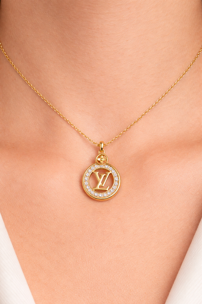 MAJESTIC SPARKLE  GOLD PLATED SILVER NECKLACE