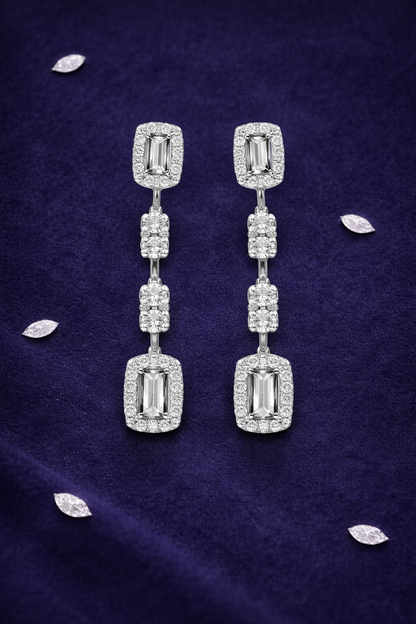 STARLIGHT SILVER NECKLACE AND EARRINGS SET