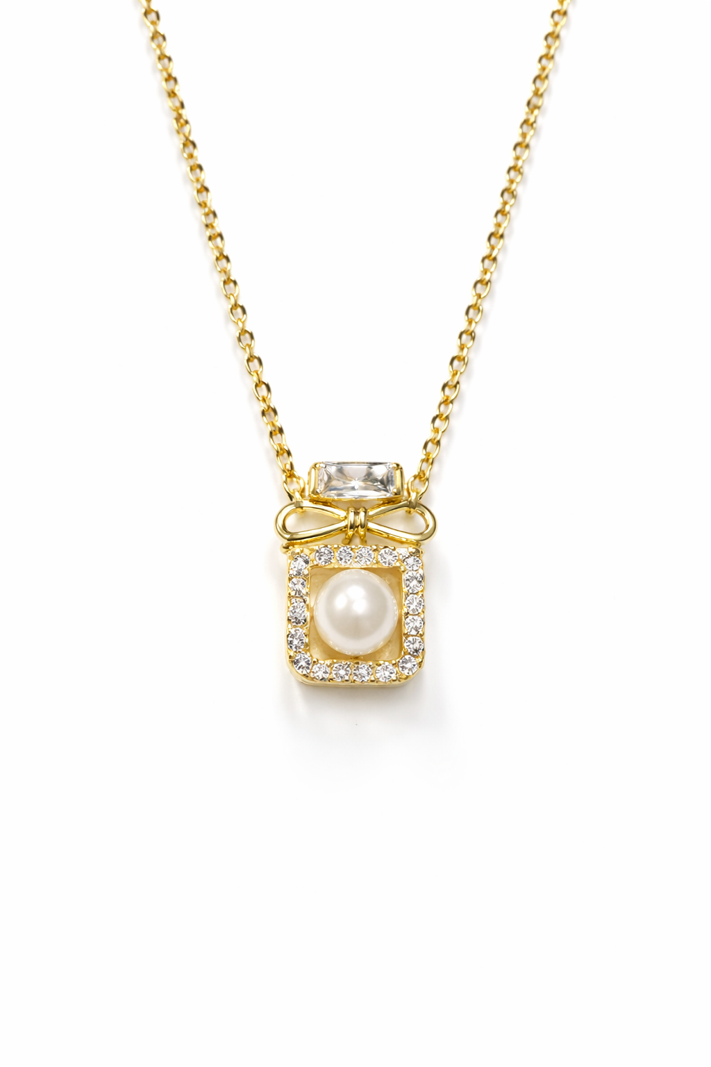 VICTORIAN PEARL AFFAIR GOLD PLATED SILVER NECKLACE