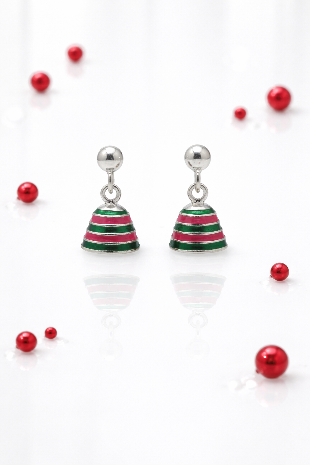 COLOUR SPLASH ENAMELLED SILVER EARRINGS