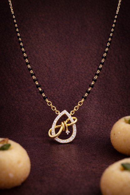 ETERNAL BOND INFINITY SYMBOL GOLD PLATED SILVER MANGALSUTRA