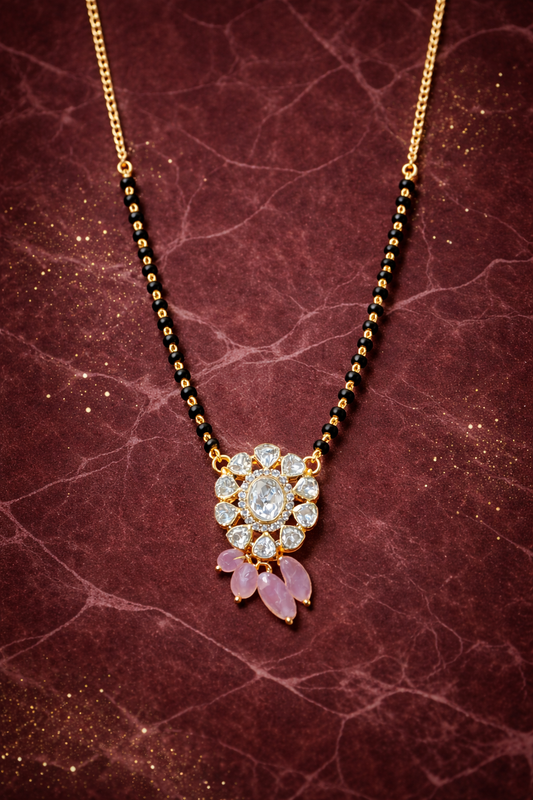 REGAL BEAUTY GOLD PLATED SILVER MANGALSUTRA