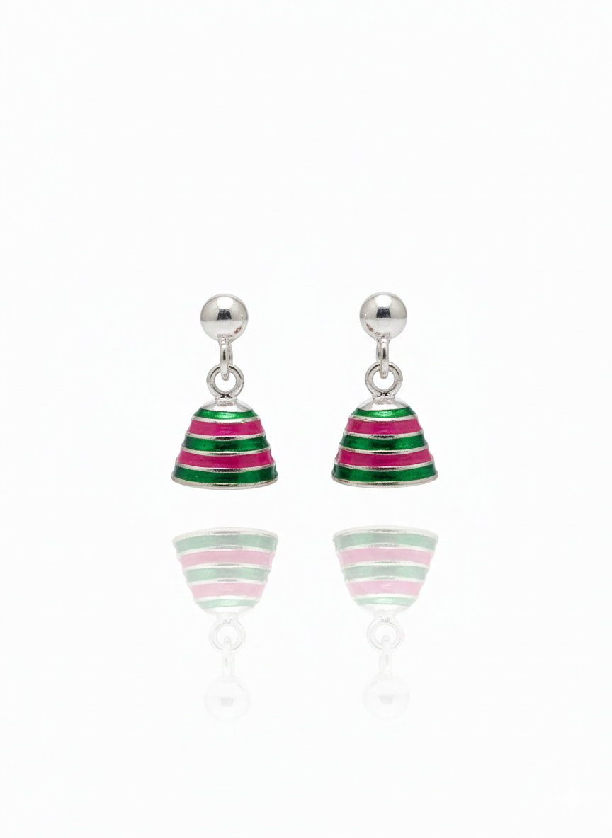 COLOUR SPLASH ENAMELLED SILVER EARRINGS