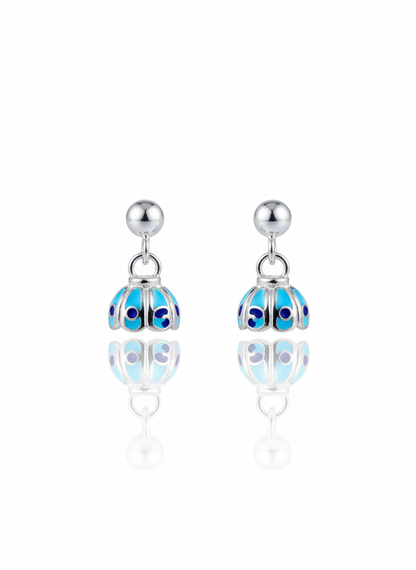 COLOURS OF GREECE ENAMELLED SILVER EARRINGS