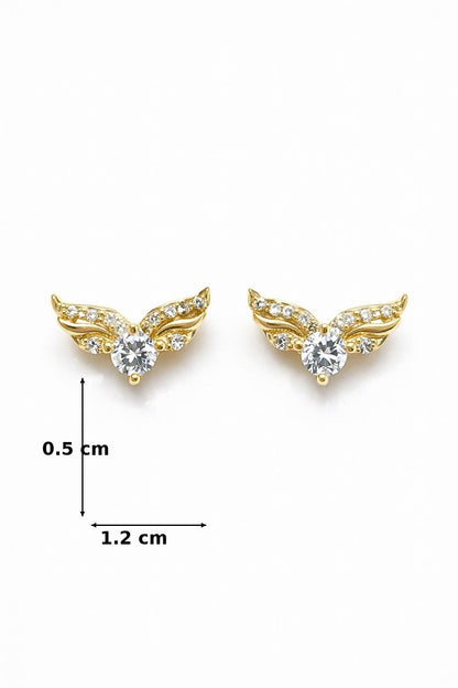 ANGEL WINGS GOLD PLATED SILVER EARRINGS